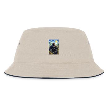 Gorilla im Sternennacht-Dschungel - Kinder Bucket Hat - Natur/Navy - Vorne