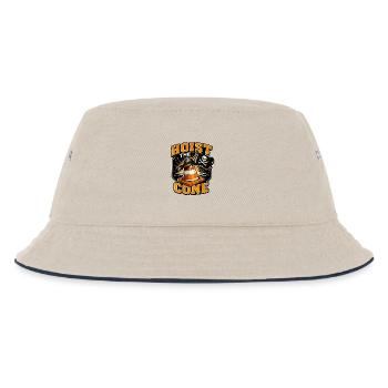 Bauarbeiter Straßenbau Verkehr Kegel - Kinder Bucket Hat - Natur/Navy - Vorne