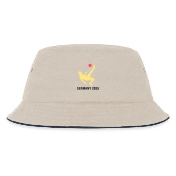 Fußballer 2026 Deutschland Fan - Kinder Bucket Hat - Natur/Navy - Vorne