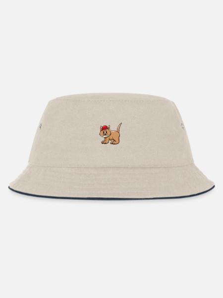 Cat funny funny cats teen - Kids’ Bucket Hat - ecru/navy