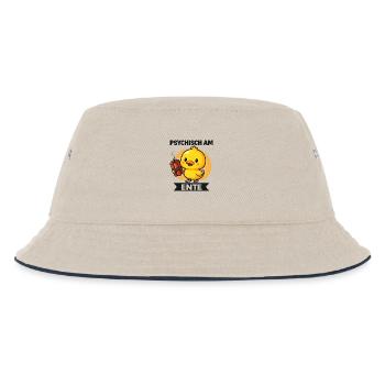Psychisch Am Ente Lustiger Spruch Humor  - Kinder Bucket Hat - Natur/Navy - Vorne