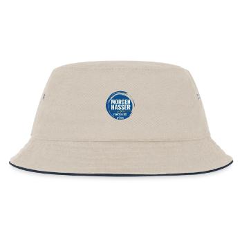 Morgenhasser – Zu 100% funktioniere später - Kinder Bucket Hat - Natur/Navy - Vorne