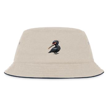 Mechanical bird with skull necklace - Kids’ Bucket Hat - ecru/navy - Front