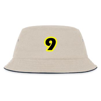 9 Zahl symbol - Kinder Bucket Hat - Natur/Navy - Vorne