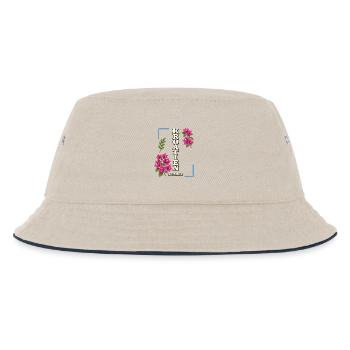 Kroatien Sommer mit Bougainvillea-Blüten - Kinder Bucket Hat - Natur/Navy - Vorne
