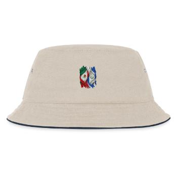 Proud of the flags of Mexico and El Salvador - Kids’ Bucket Hat - ecru/navy - Front