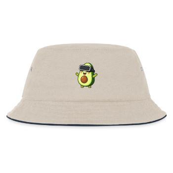 Avocado Cartoon Gamer Réalité Virtuelle Comic - Bob Enfant - blanc cassé/bleu marine - Devant