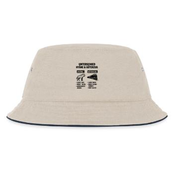 Güterzug und Hyäne - Kinder Bucket Hat - Natur/Navy - Vorne