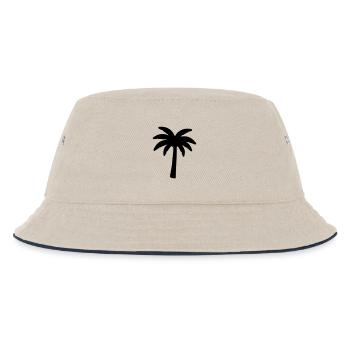 Palme - Kinder Bucket Hat - Natur/Navy - Vorne