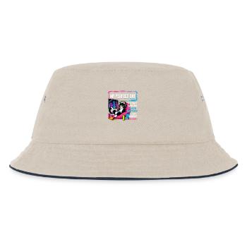 Gamer Gaming Cat Video Game - Kinder Bucket Hat - Natur/Navy - Vorne