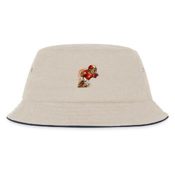 Süßes Capybara spielt American Football - Kinder Bucket Hat - Natur/Navy - Vorne