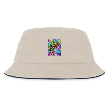 Chamäleon - Kinder Bucket Hat - Natur/Navy - Vorne