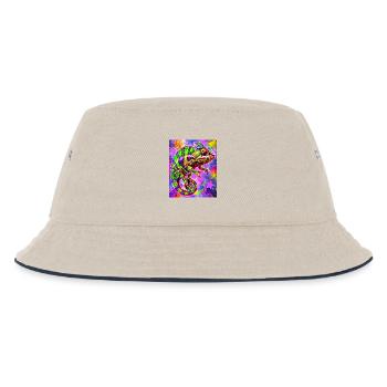 Chamäleon - Kinder Bucket Hat - Natur/Navy - Vorne