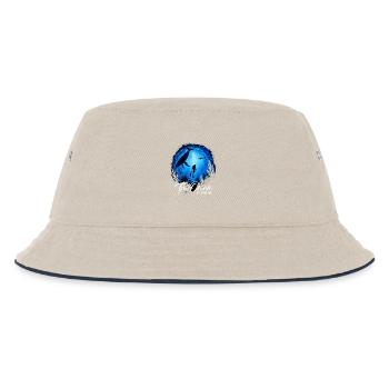 The Ocean Is Calling Deep Sea Diver Whale Shark - Kids’ Bucket Hat - ecru/navy - Front