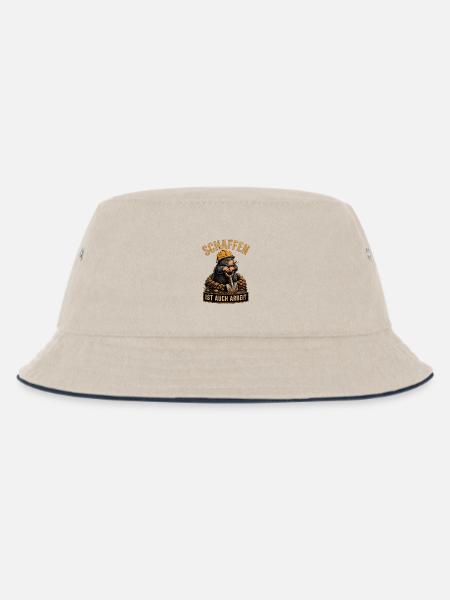 Maulwurf beim schaffen Humor Arbeit - Kinder Bucket Hat - Natur/Navy