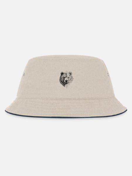 Bär – Stärke der Wildnis - Kinder Bucket Hat - Natur/Navy