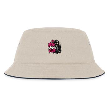Zero Drama Club – Girl Power Streetwear - Kinder Bucket Hat - Natur/Navy - Vorne