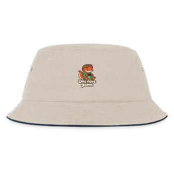 Sleepy Gamer Salamander – Noch ein Spiel - Kinder Bucket Hat - Natur/Navy - Vorne