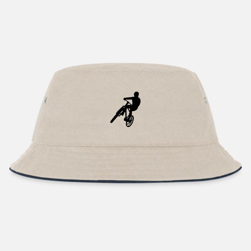 Biker - Kinder Bucket Hat - Natur/Navy