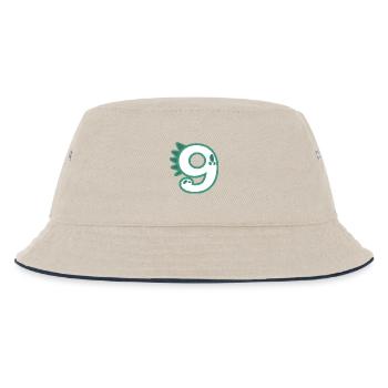 Zahl 9 - Kinder Bucket Hat - Natur/Navy - Vorne