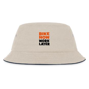 Motorrad - Kinder Bucket Hat - Natur/Navy - Vorne