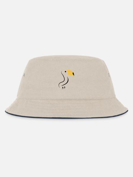 toucan silhouette - Kinder Bucket Hat - Natur/Navy