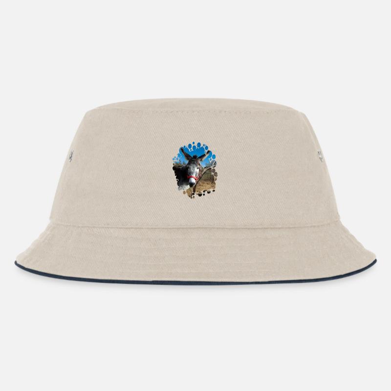 Donkey - Kinder Bucket Hat - Natur/Navy
