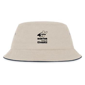 Super Doktor Geschenk - Kinder Bucket Hat - Natur/Navy - Vorne