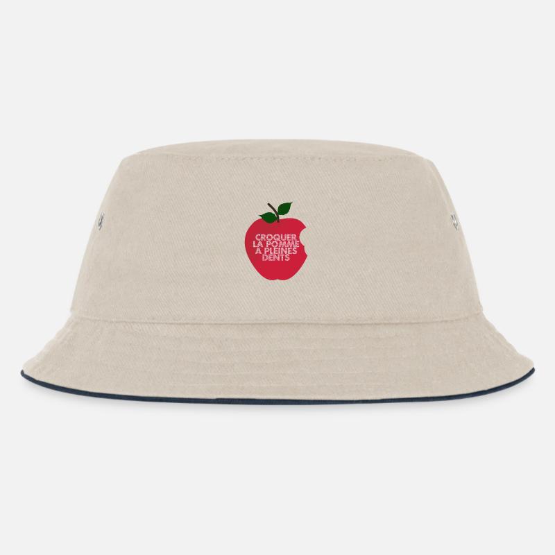croquer la pomme - Bob Enfant - blanc cassé/bleu marine