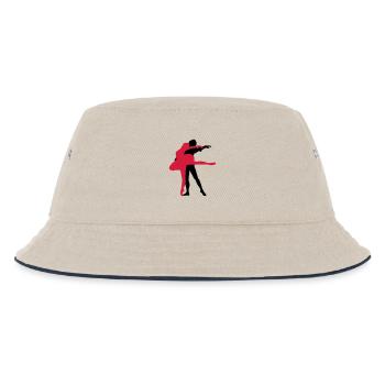 Vektor Balletttänzer Silhouette - Kinder Bucket Hat - Natur/Navy - Vorne