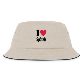 I love Spätzle (Alle Farben!) - Kinder Bucket Hat - Natur/Navy - Vorne