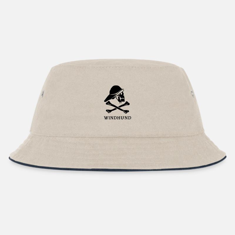 ~ Windhund ~ - Kinder Bucket Hat - Natur/Navy