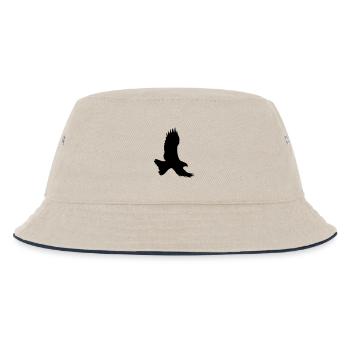 Adler Silhouette - Kinder Bucket Hat - Natur/Navy - Vorne