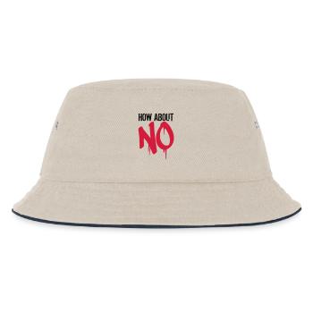 stamp graffiti cool how about no saying funny w - Kids’ Bucket Hat - ecru/navy - Front