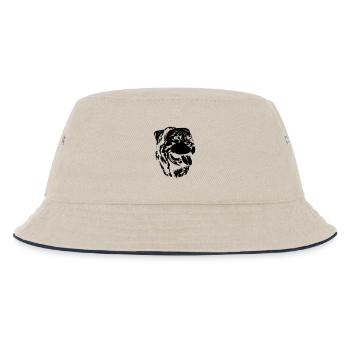 Rottweiler Kopf - Kinder Bucket Hat - Natur/Navy - Vorne