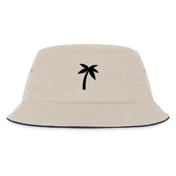 Palme - Kinder Bucket Hat - Natur/Navy - Vorne