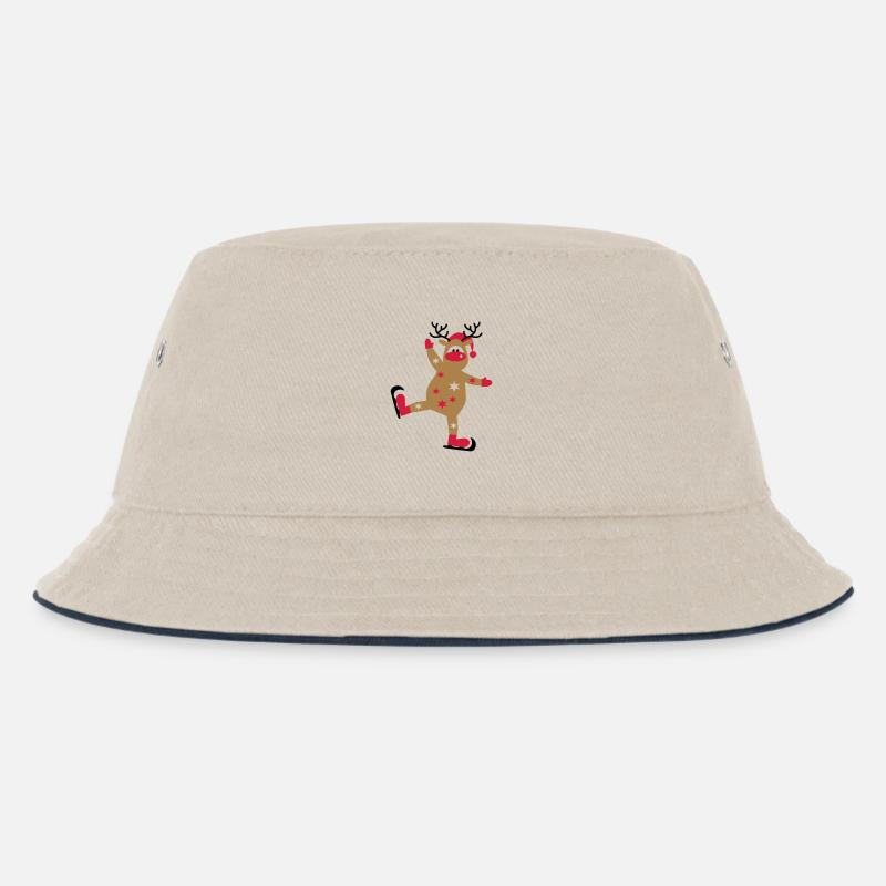 weihnachten - Kinder Bucket Hat - Natur/Navy
