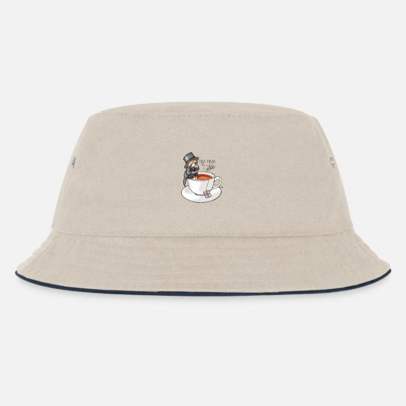 tea time like a Sir with Earl Grey (text) - Bob Enfant - blanc cassé/bleu marine