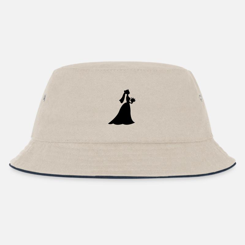 braut - Kinder Bucket Hat - Natur/Navy