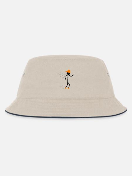 stickman skater - Kinder Bucket Hat - Natur/Navy