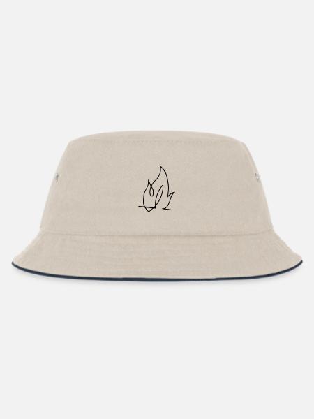 Flamme, Feuer !!! - Kinder Bucket Hat - Natur/Navy