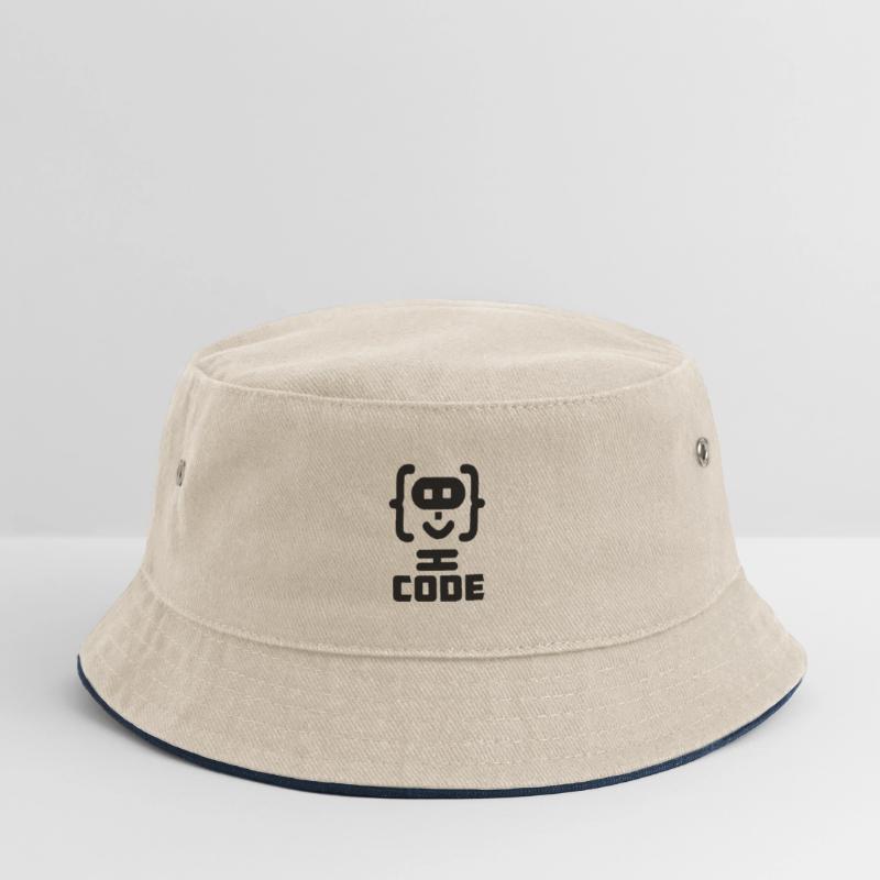 Hacker-Programmierer-Code-Logo mit Text CODE Kinder Bucket Hat