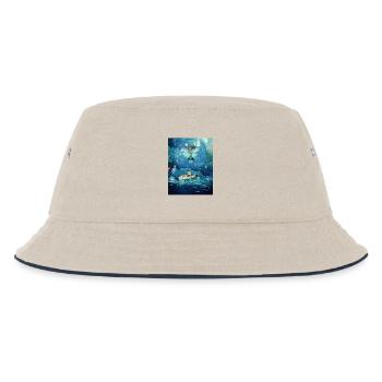 Magischer Ozean - Kinder Bucket Hat - Natur/Navy - Vorne