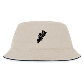 Fußballschuh transparente Schattenfigur - Kinder Bucket Hat - Natur/Navy - Vorne
