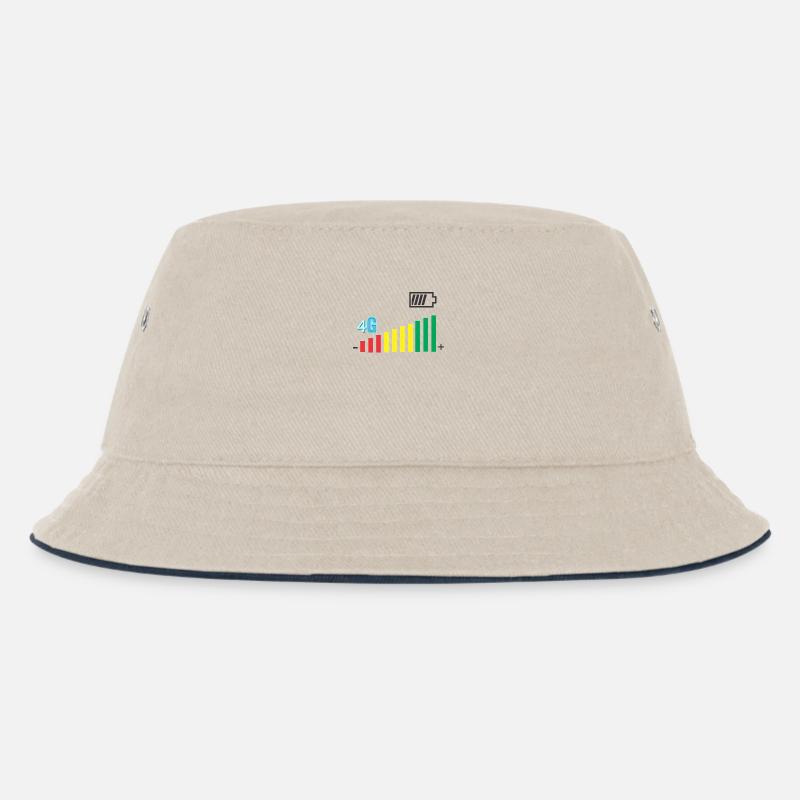 Coverage level - Kids’ Bucket Hat - ecru/navy
