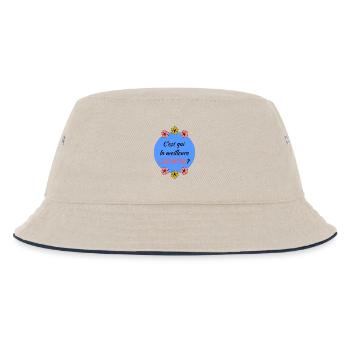 OMA. OMA - Kinder Bucket Hat - Natur/Navy - Vorne