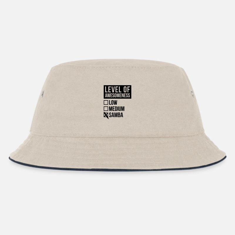 Samba - Kinder Bucket Hat - Natur/Navy