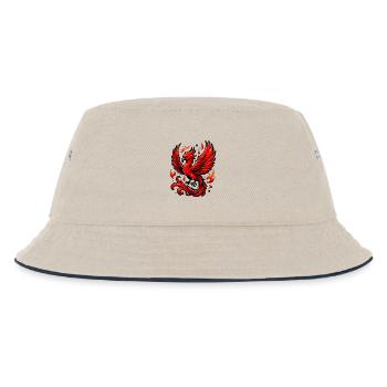 Roter Phönix - Kinder Bucket Hat - Natur/Navy - Vorne