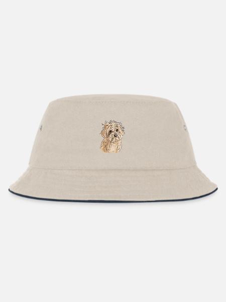 Havaneser - Kinder Bucket Hat - Natur/Navy