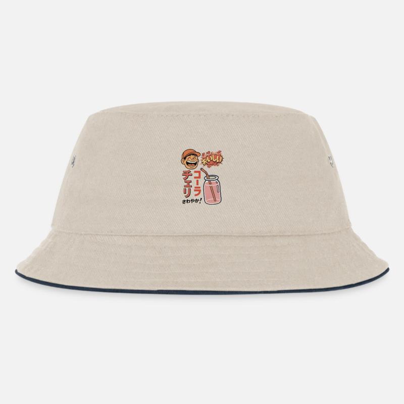 Cherry Cola Refreshing! - Kinder Bucket Hat - Natur/Navy